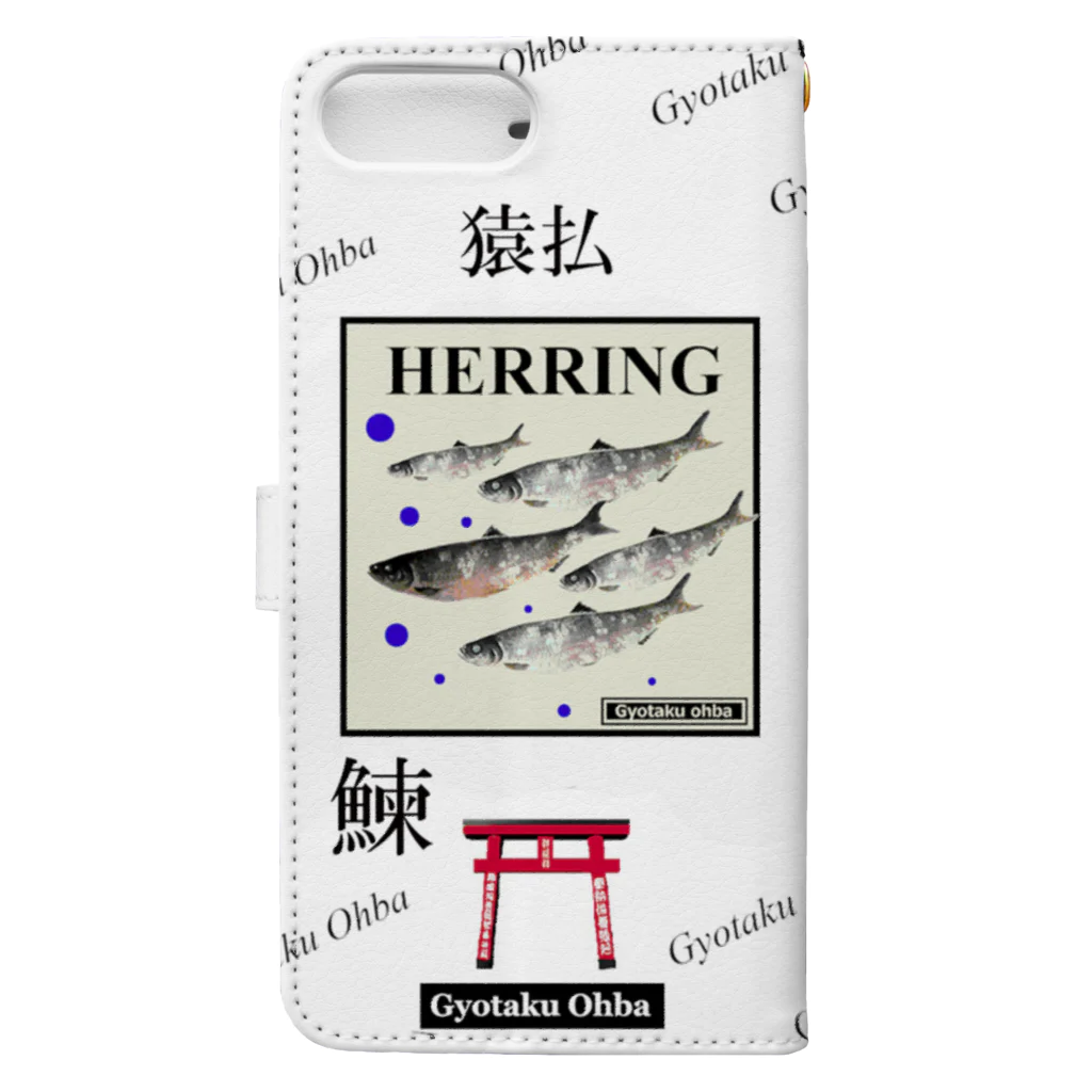 G-HERRINGのニシン！猿払（鰊；HERRING）あらゆる生命たちへ感謝をささげます。※価格は予告なく改定される場合がございます。 手帳型スマホケースの裏面