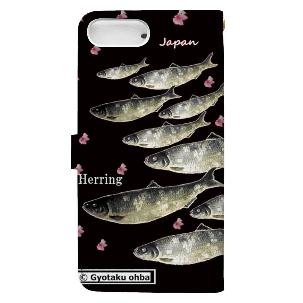 G-HERRINGのHERRING 羅臼（鰊；ニシン）あらゆる生命たちへ感謝をささげます。 手帳型スマホケースの裏面