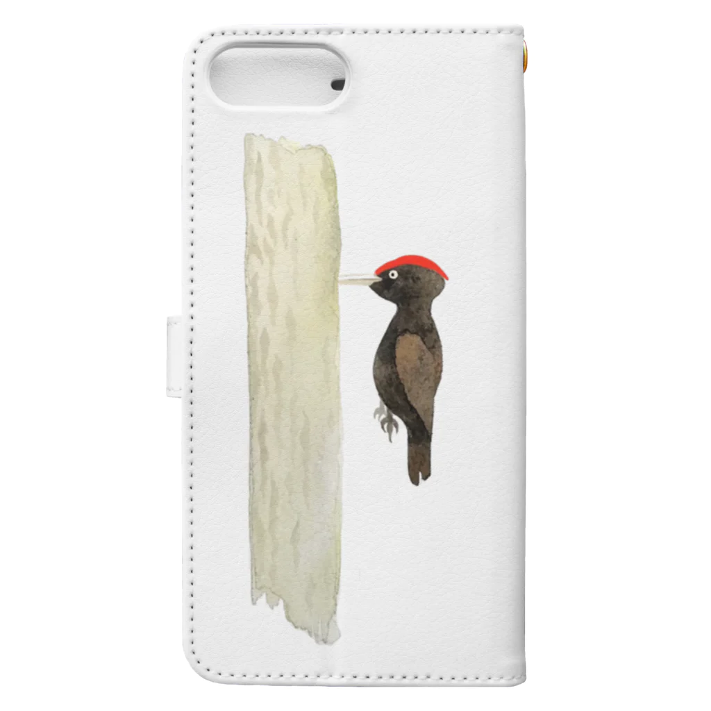 Ishii Yuma   野鳥と動物の森のきつつき Book-Style Smartphone Case :back