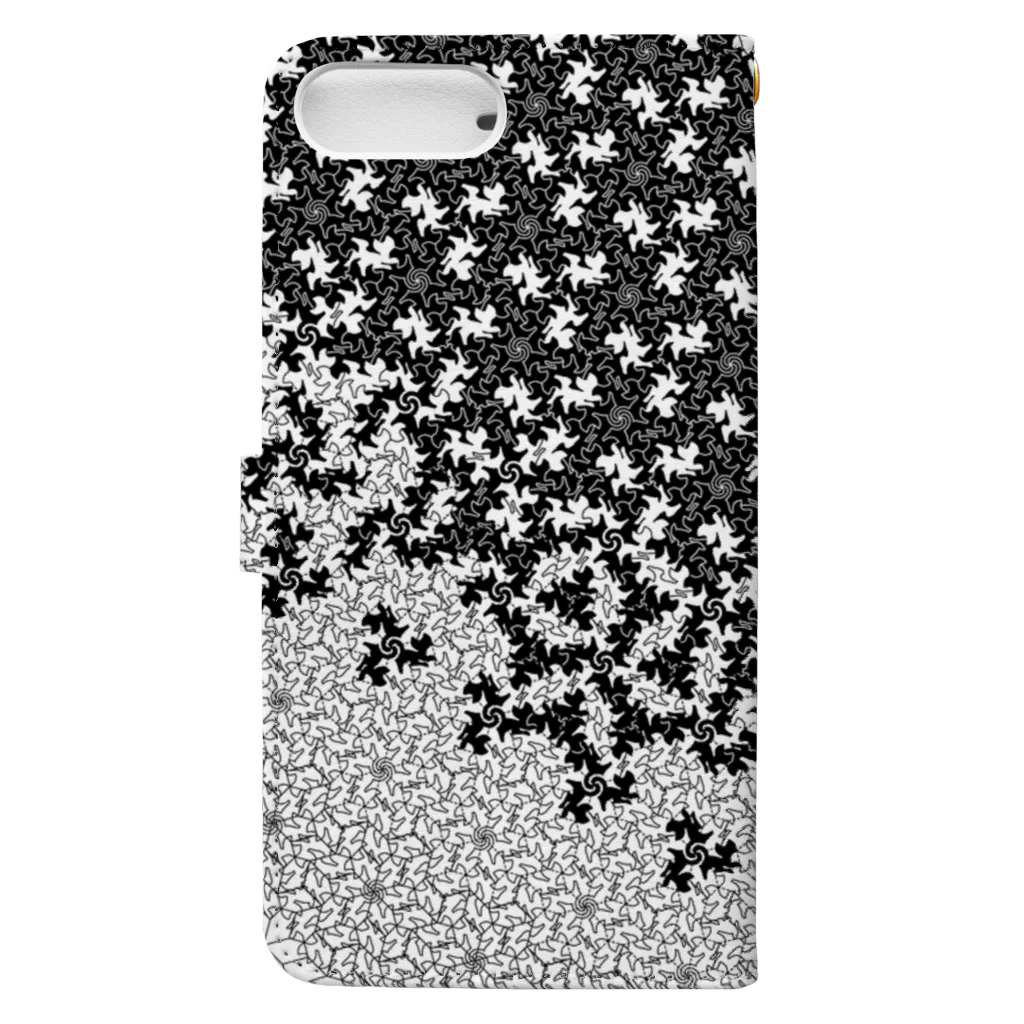 Ast TessellationのTHP-Cat-R1995-Met-BW Book-Style Smartphone Case :back