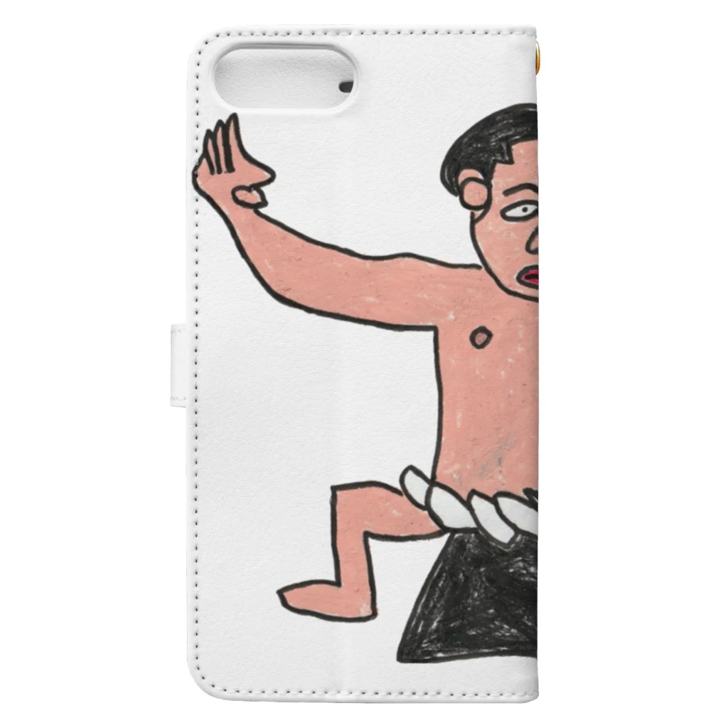 カフェみるくのRISA 秋場所 Book-Style Smartphone Case :back