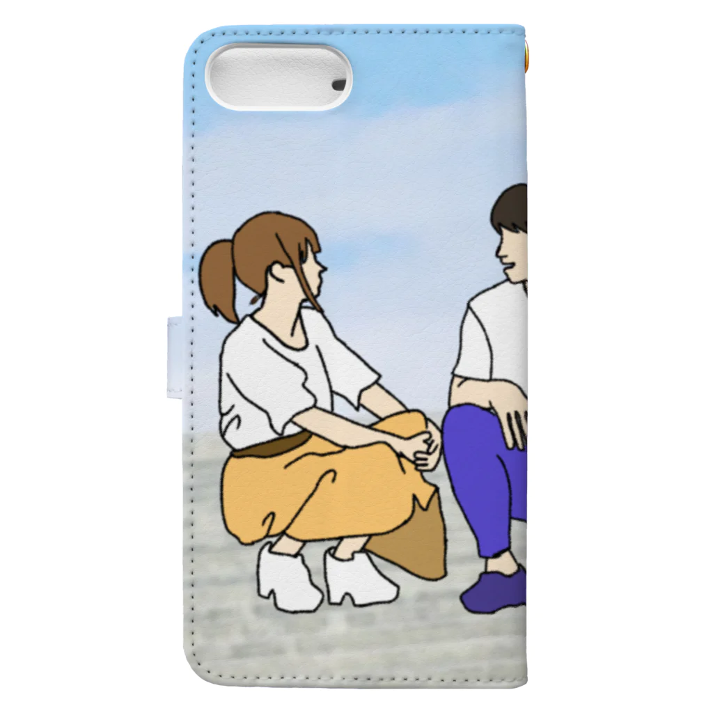 mucchinpurinの恋人の休日 Book-Style Smartphone Case :back