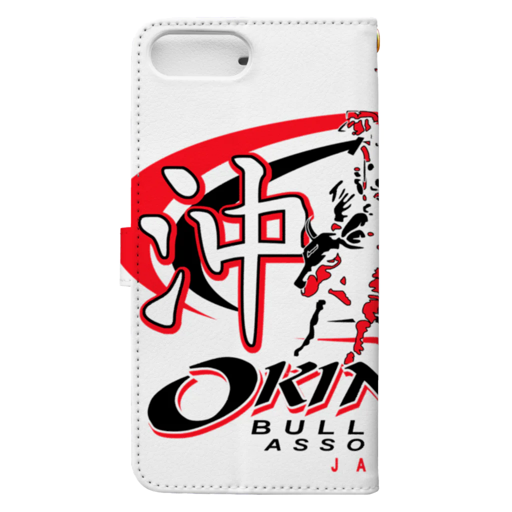 RisingSunRodeoの沖縄ブルライディング協会 (OBRA) Book-Style Smartphone Case :back