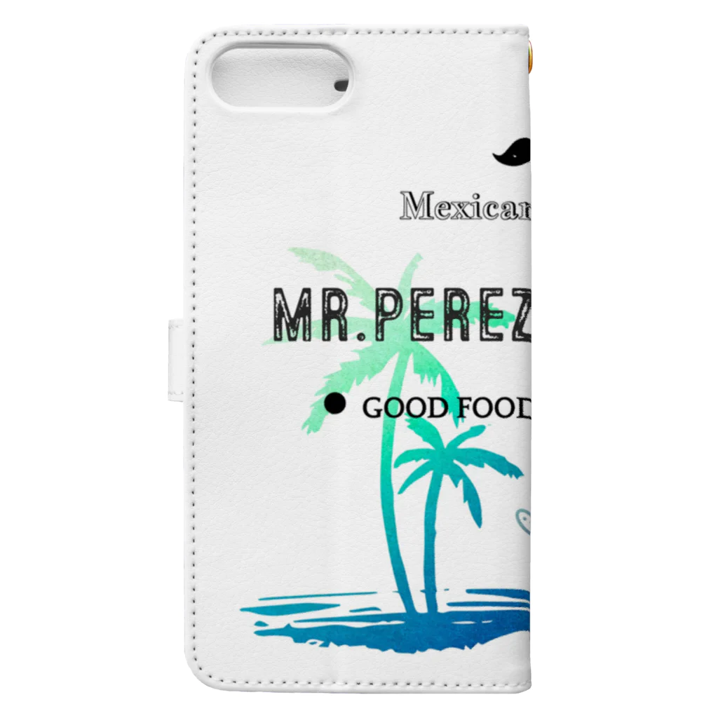 Mr.Perez’s Roomのペレスキッチン公式LOGO Book-Style Smartphone Case :back