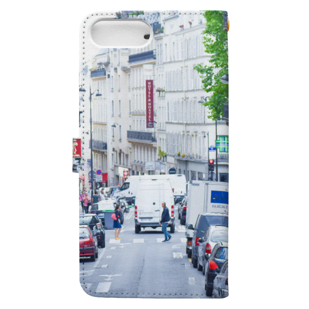 リンの工作室のパリの道路　街 Book-Style Smartphone Case :back