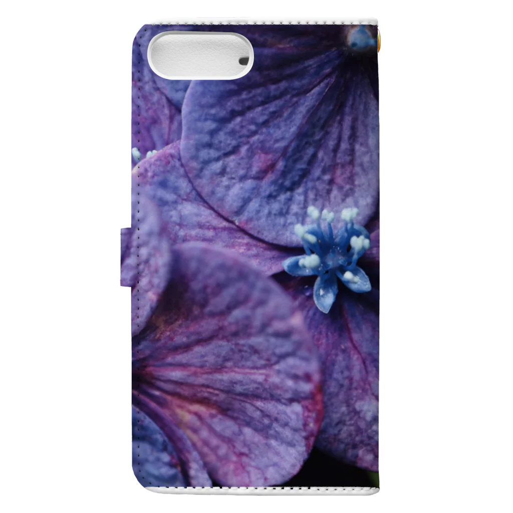 8l0の紫陽花　紫 Book-Style Smartphone Case :back