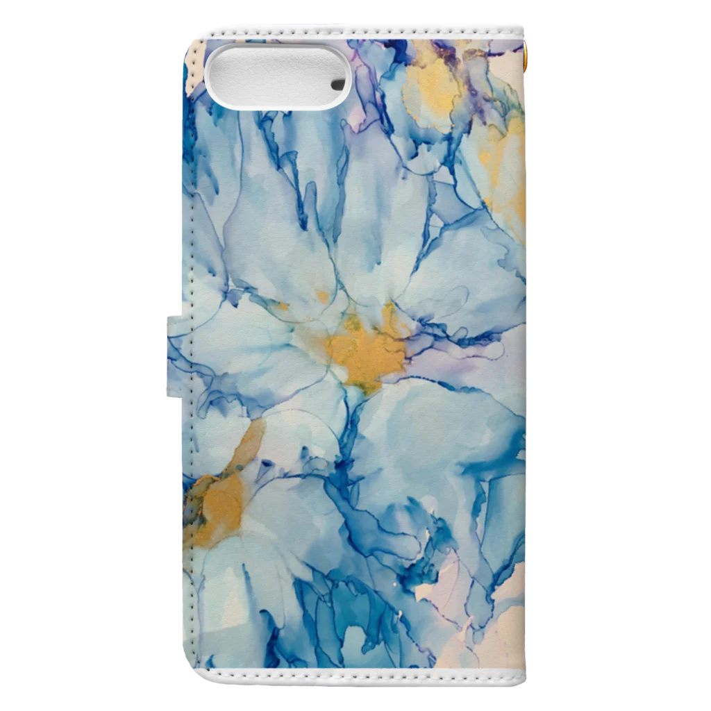 kohaku_no.5のsea＆flower  Book-Style Smartphone Case :back