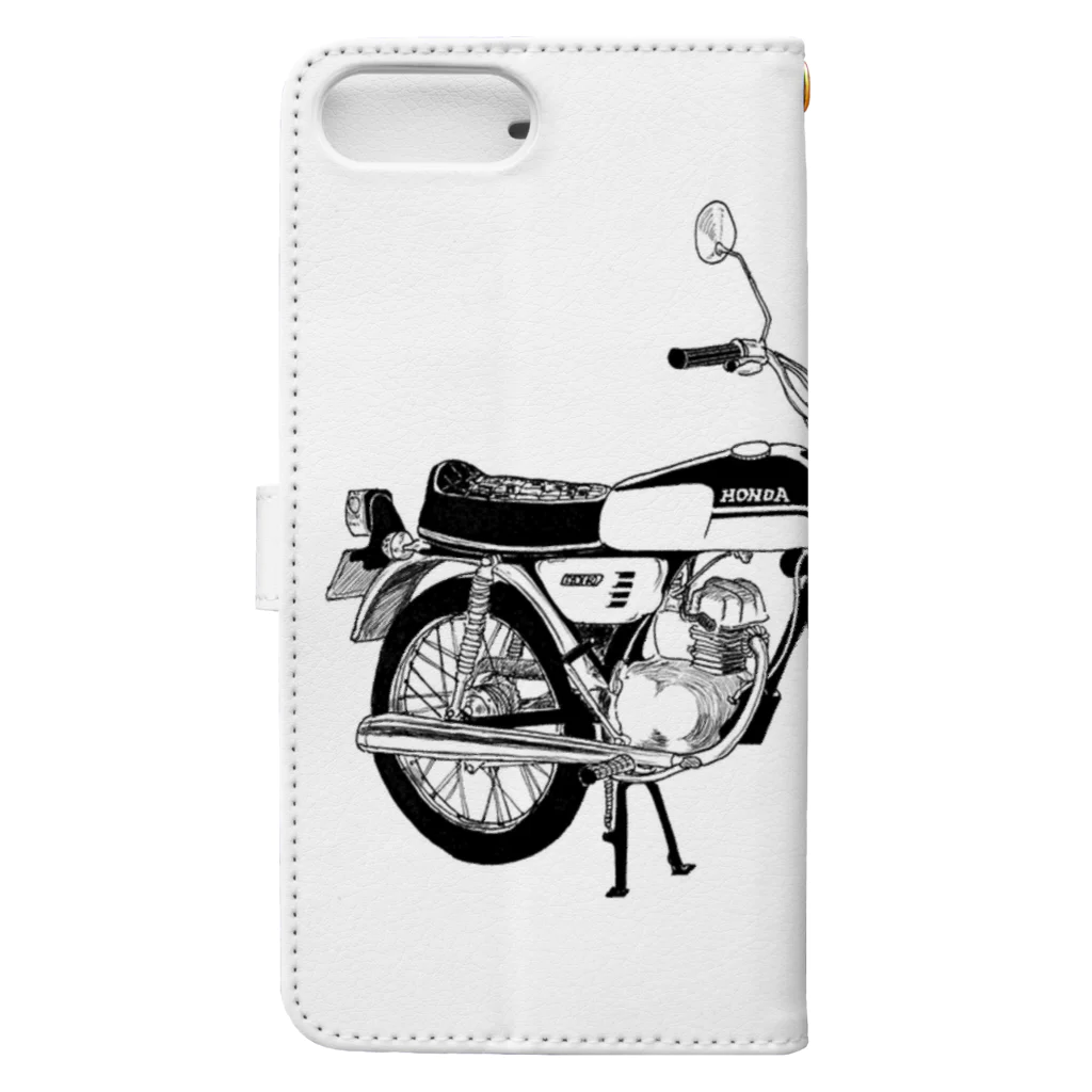 hotrodwagonのバイク Book-Style Smartphone Case :back