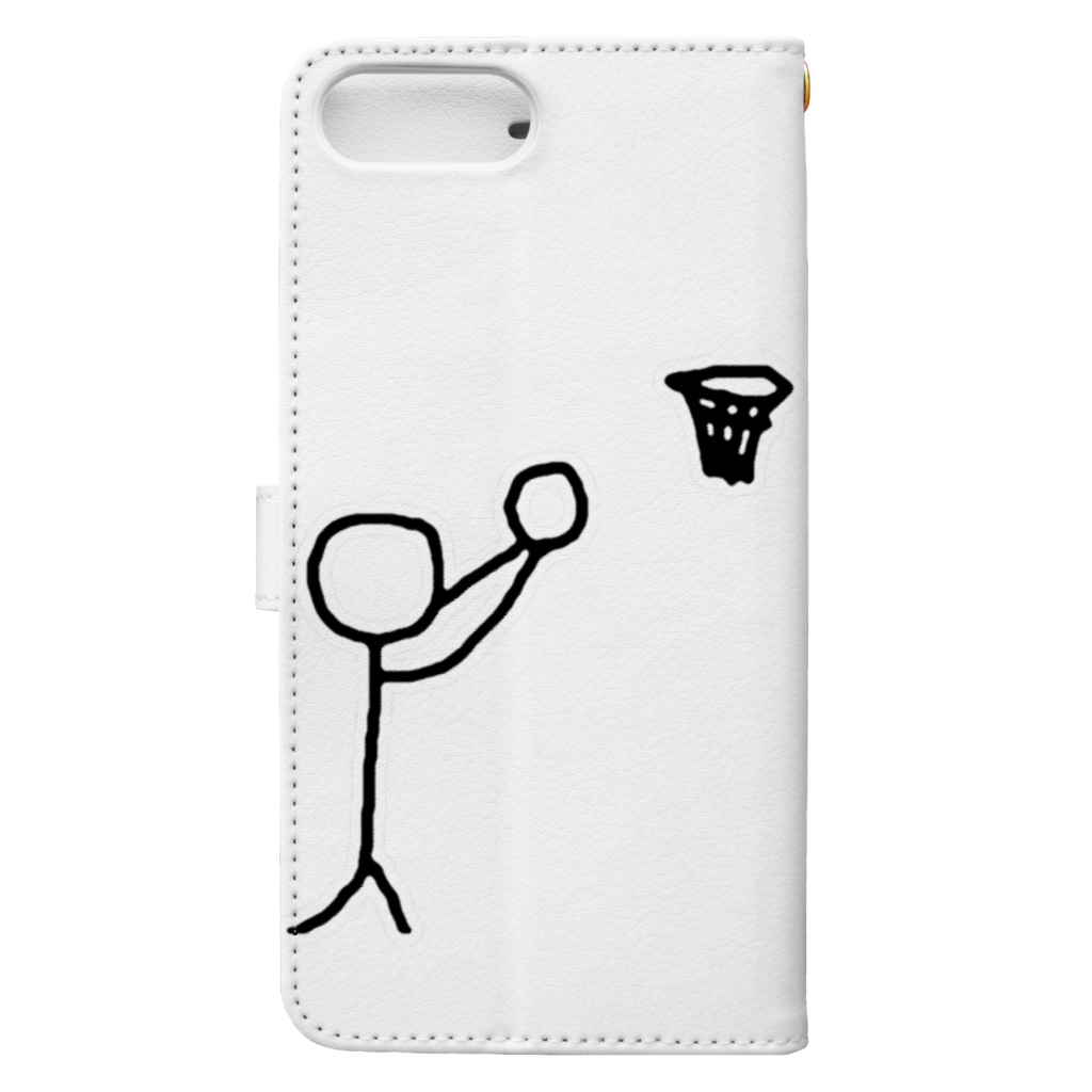 lindalinのせんのひと。バスケ部　籠球　ろうきゅう Book-Style Smartphone Case :back