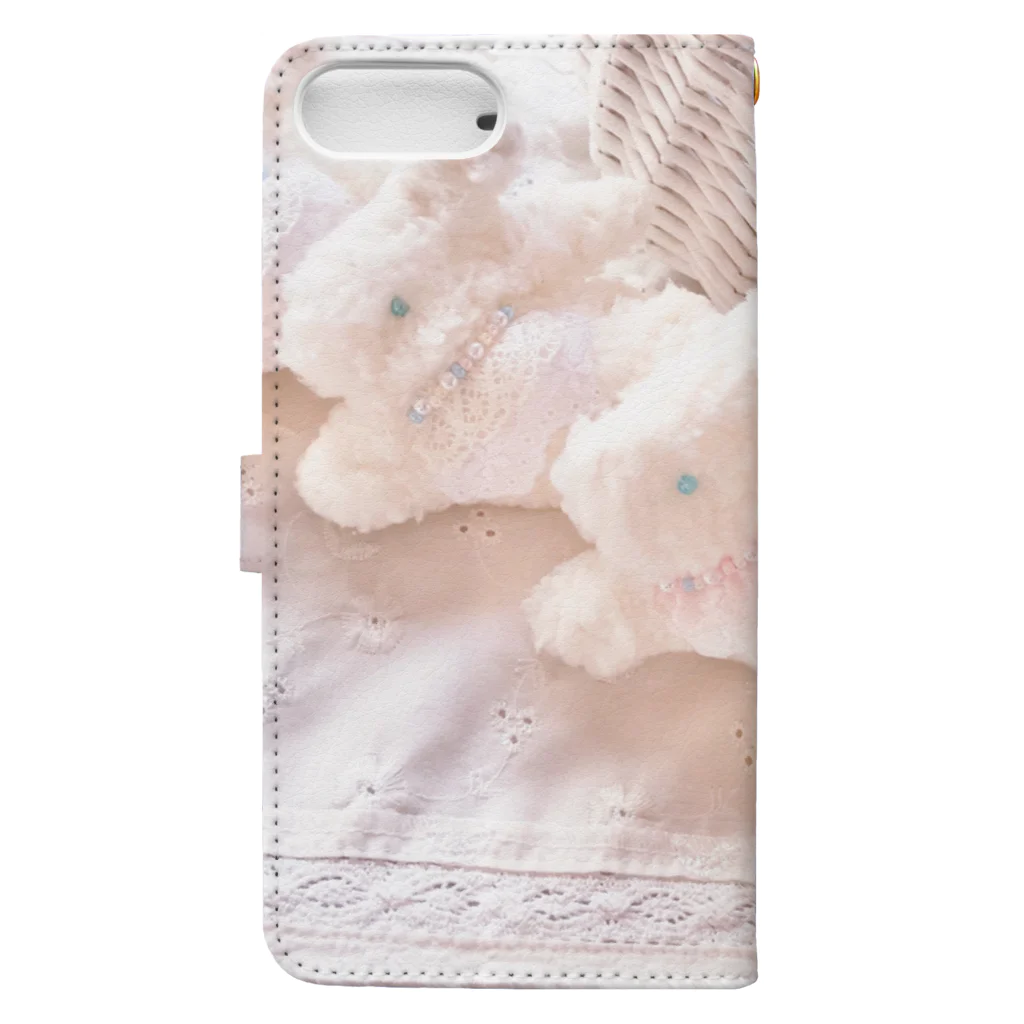 yoppiのCotton candy rabbit Book-Style Smartphone Case :back