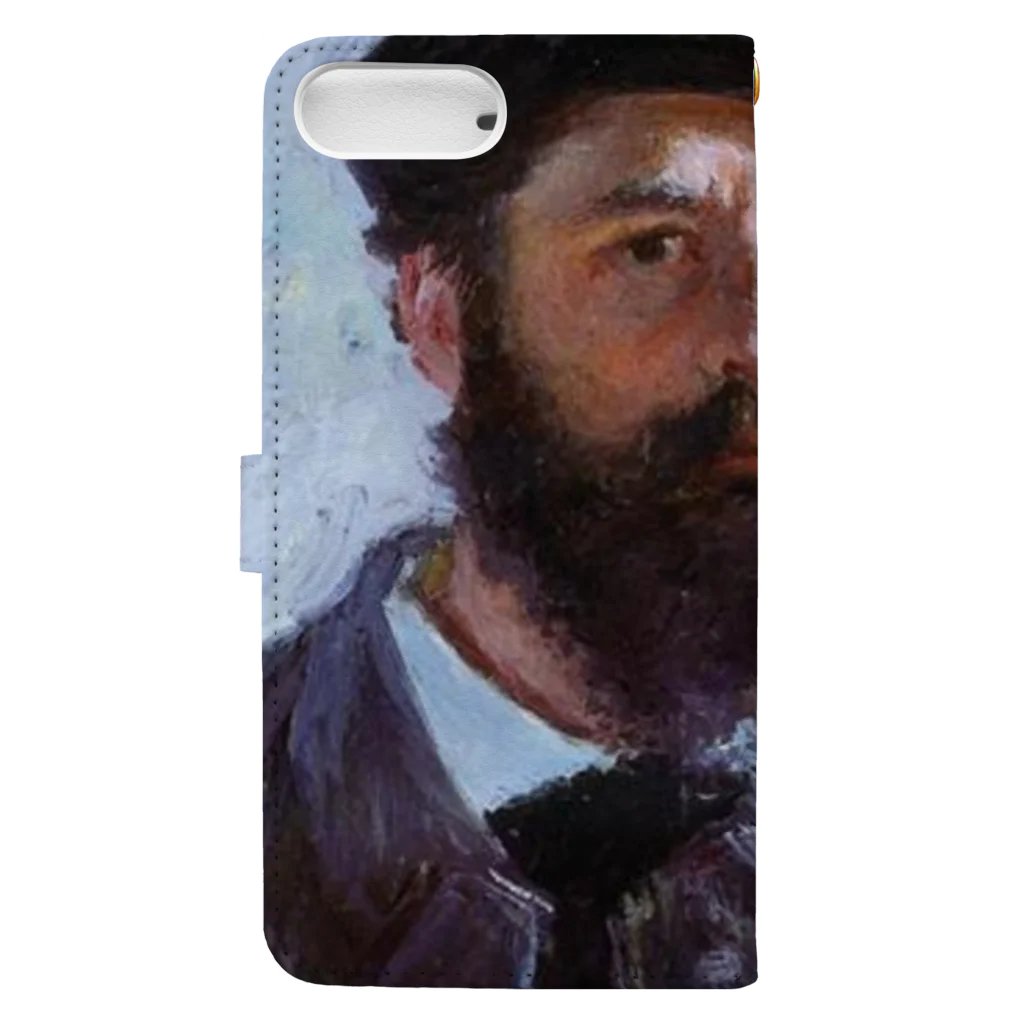 Art Baseのクロード・モネ / 1886 / Self-Portrait with a Beret / Claude Monet Book-Style Smartphone Case :back