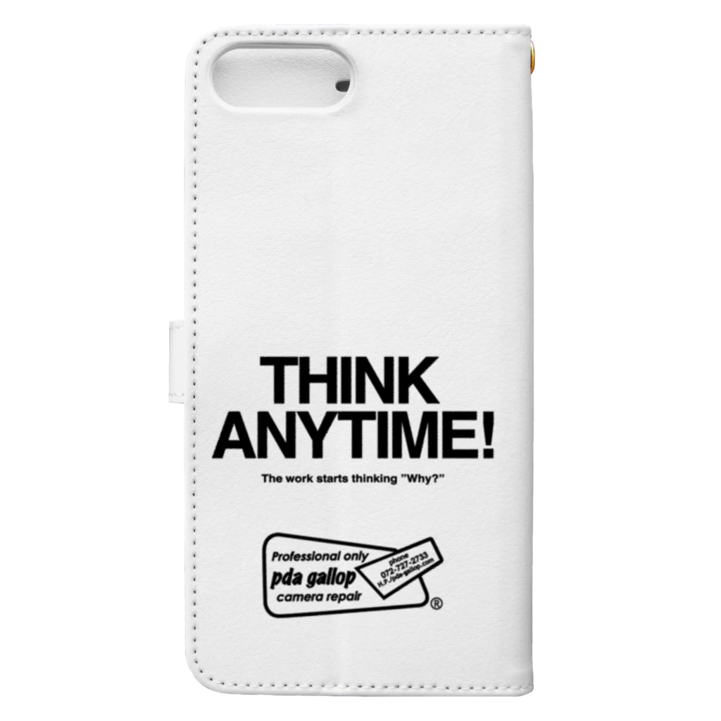 pda gallop official goodsのTHINK ANY TIME! GOODS 手帳型スマホケースの裏面