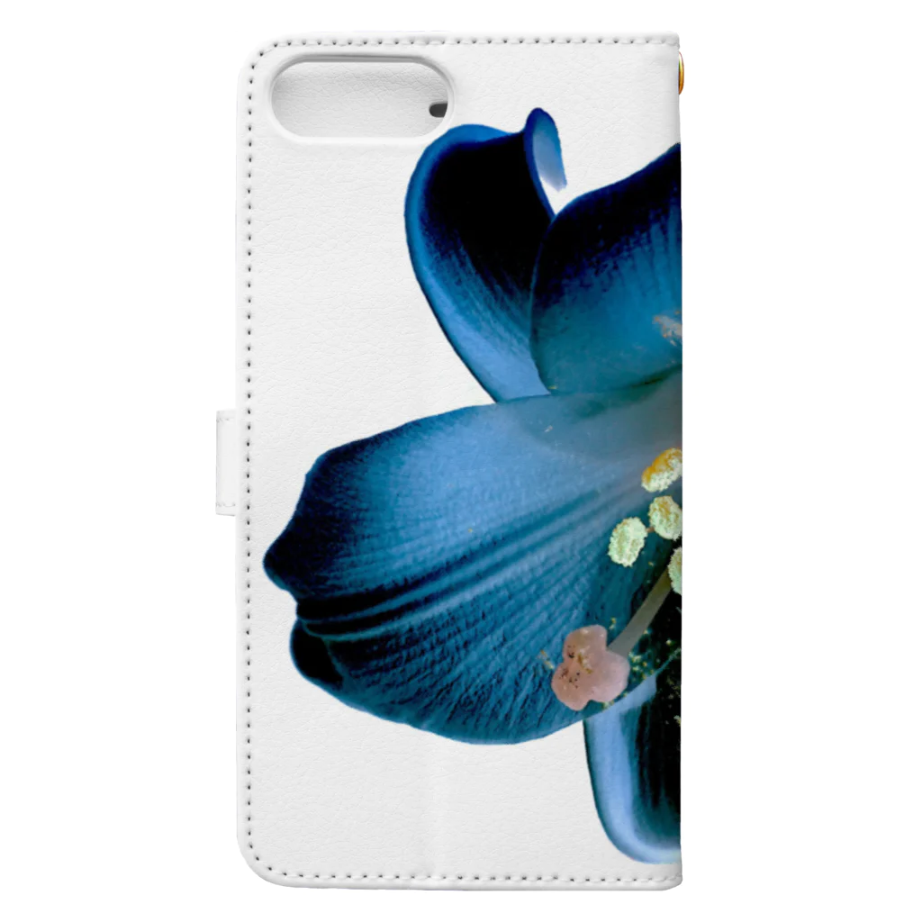 でおきしりぼ子の実験室のLily (Denim Colour) Book-Style Smartphone Case :back