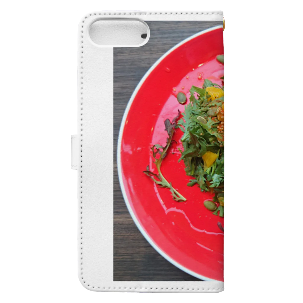 料理するよの春菊とオレンジのサラダ Book-Style Smartphone Case :back