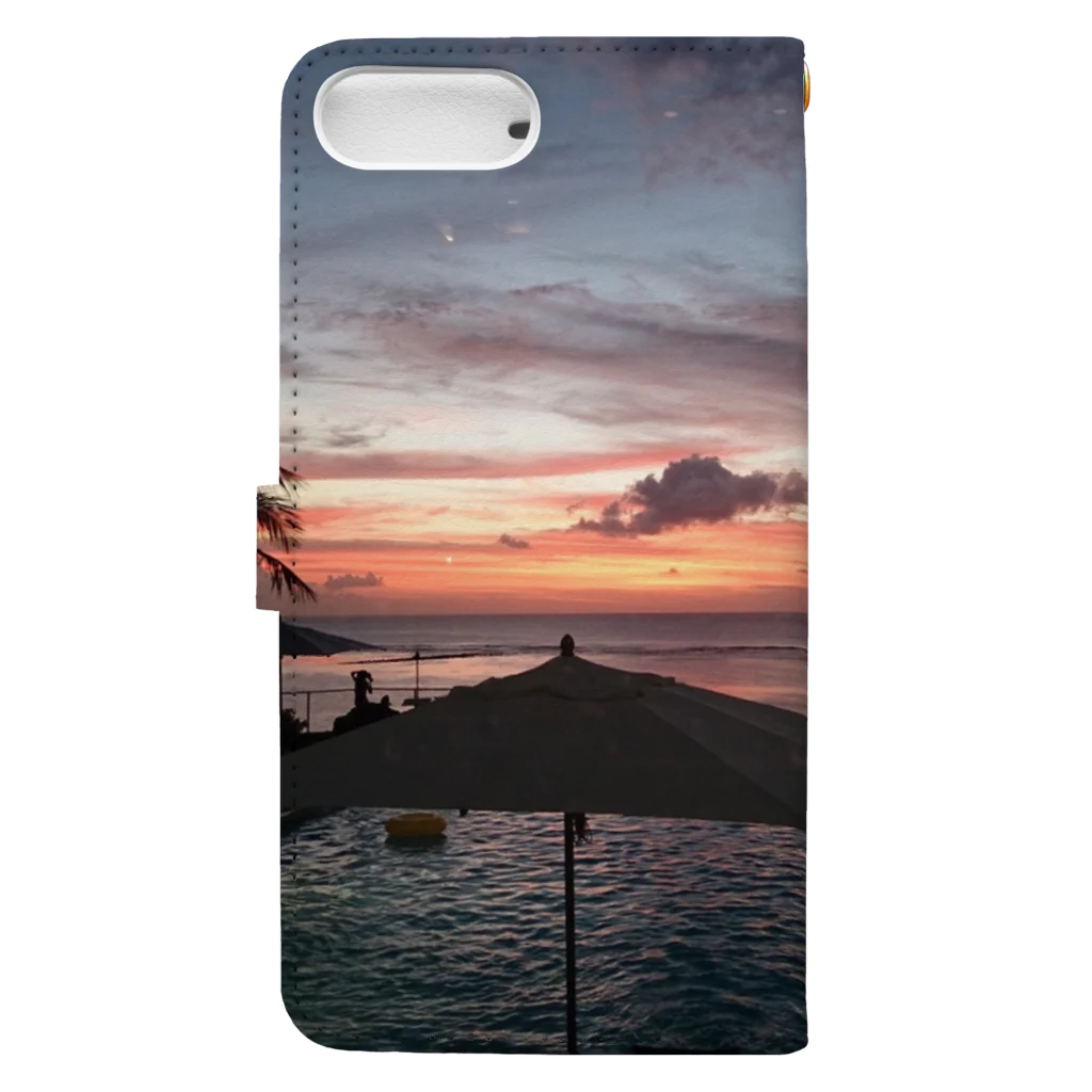 nenasi_gusaの南国の夕暮れ Book-Style Smartphone Case :back