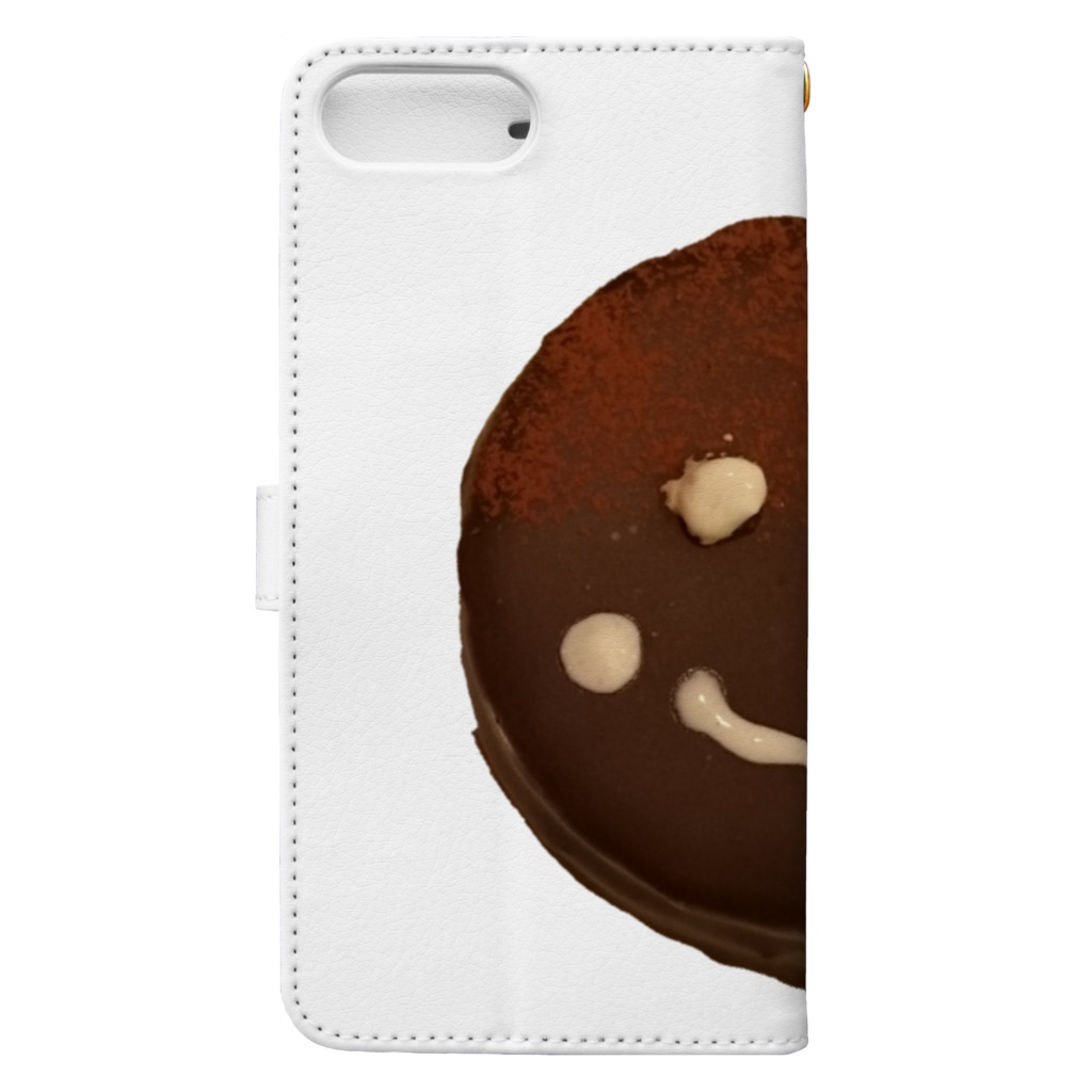 でおきしりぼ子のザッハトルテの微笑み Book-Style Smartphone Case :back