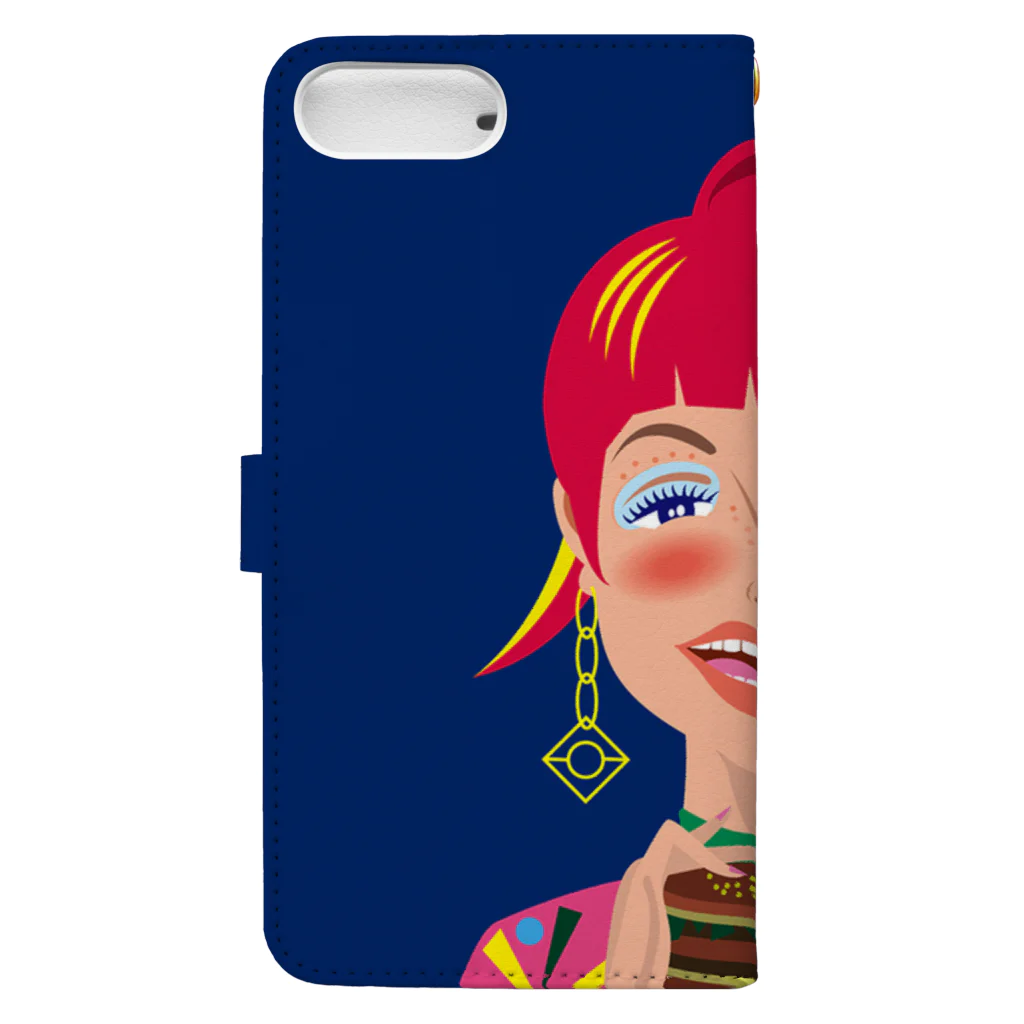 art_charachikiの女の子 Book-Style Smartphone Case :back