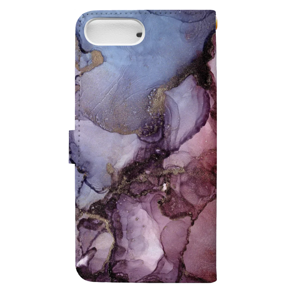 Lizamueのart://pink×purple Book-Style Smartphone Case :back