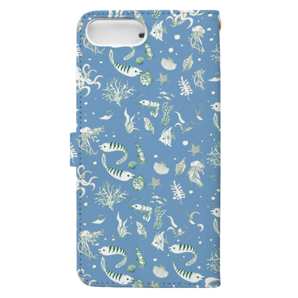 🐬🦈あおい🐙ネップリ有〼💜の海洋生物 Book-Style Smartphone Case :back