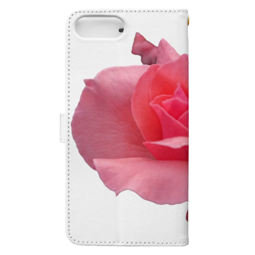 でおきしりぼ子の実験室のThe Rose (Half-blooming) Book-Style Smartphone Case :back