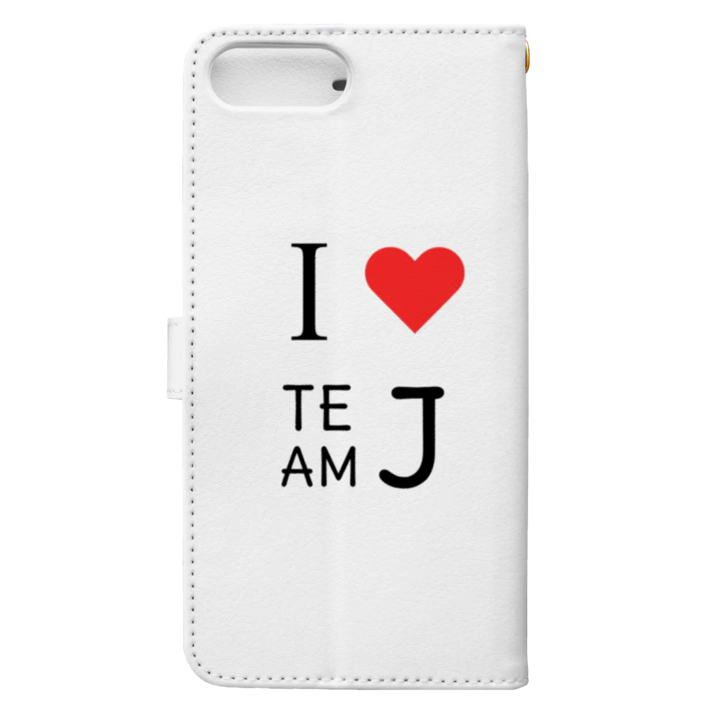 Team　ＪのＩ❤TEAM J(LOGO BK) 手帳型スマホケースの裏面