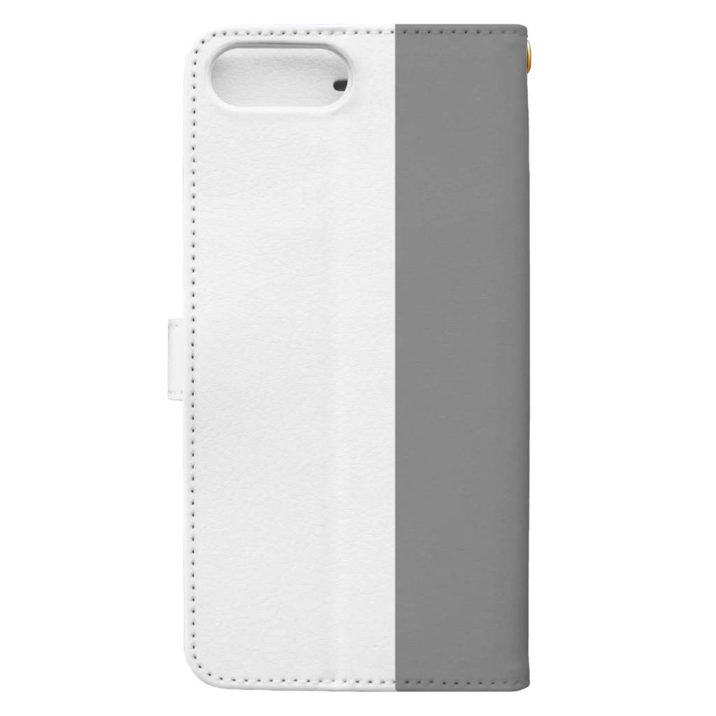 斜め上支店の和色コレクションVer-2：鼠色（ねずみいろ） Book-Style Smartphone Case :back