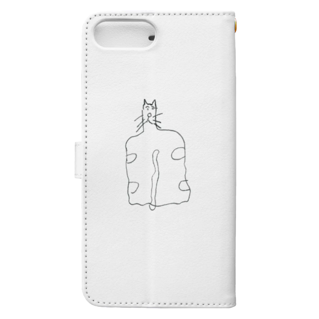 妄想familyのねこペットボトル Book-Style Smartphone Case :back