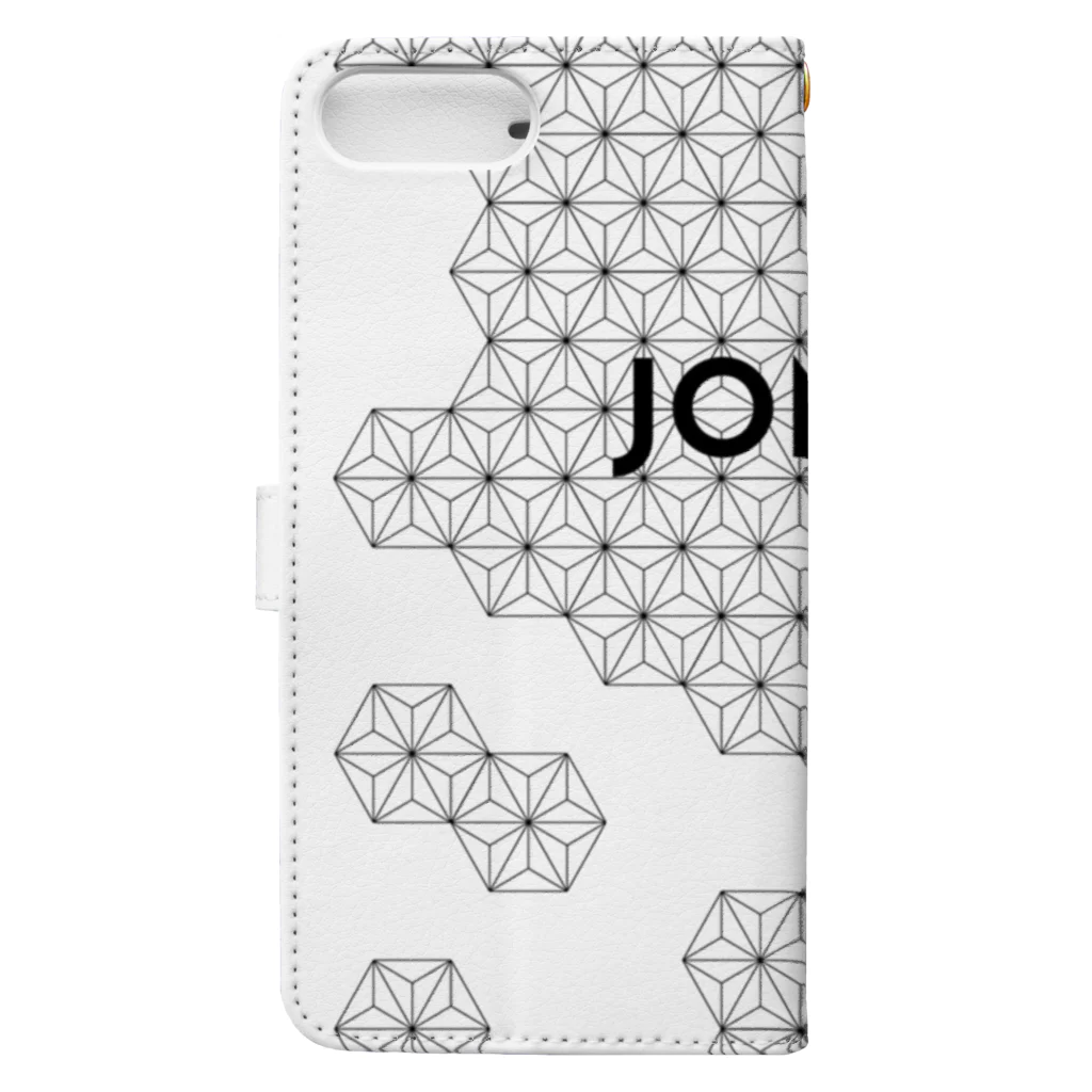 JOMONのJOMON ASANOHA PATTERN Book-Style Smartphone Case :back