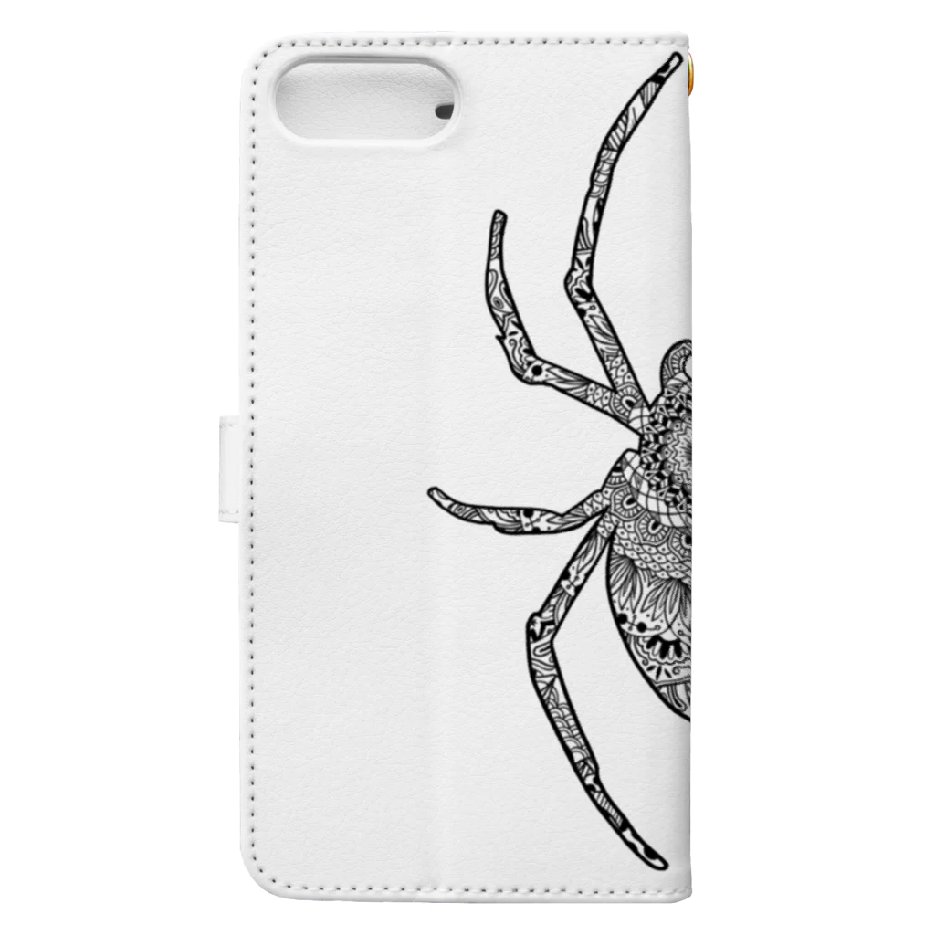 BUDDHA_BEACHの蜘蛛 Book-Style Smartphone Case :back