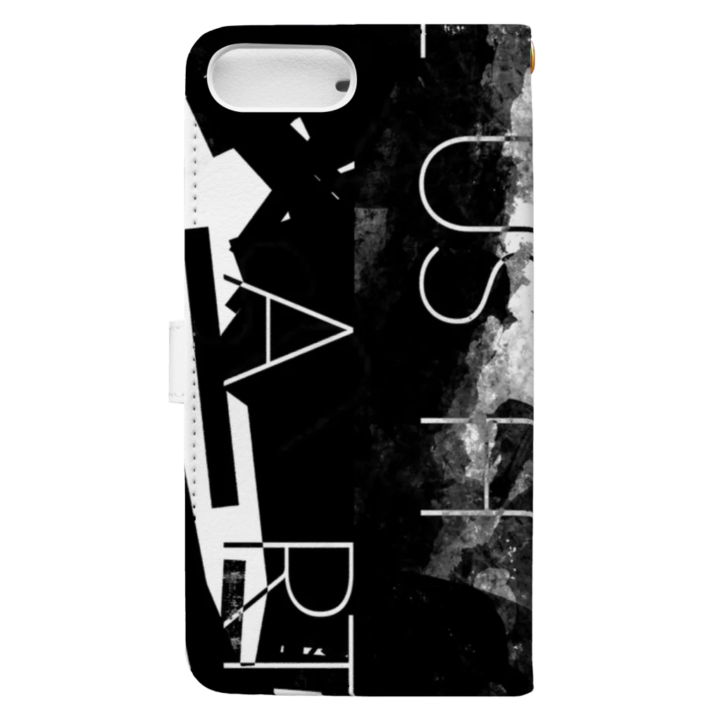 Sizzle artworkのTYPOGRAPHIC -BLUSH- Book-Style Smartphone Case :back