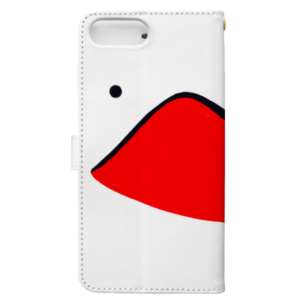 Niea999’s プチハッピー shopのLips Book-Style Smartphone Case :back