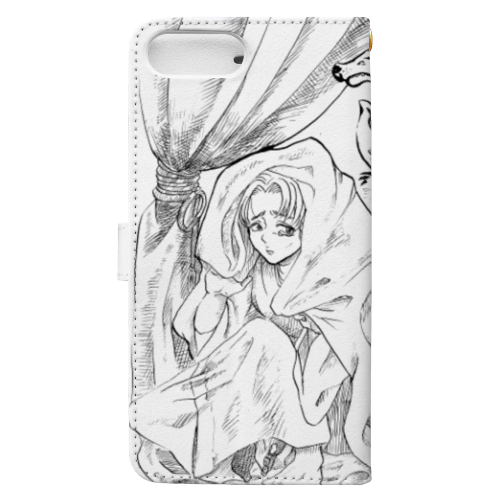 虚狐ふうがの芥川龍之介恐怖図 Book-Style Smartphone Case :back