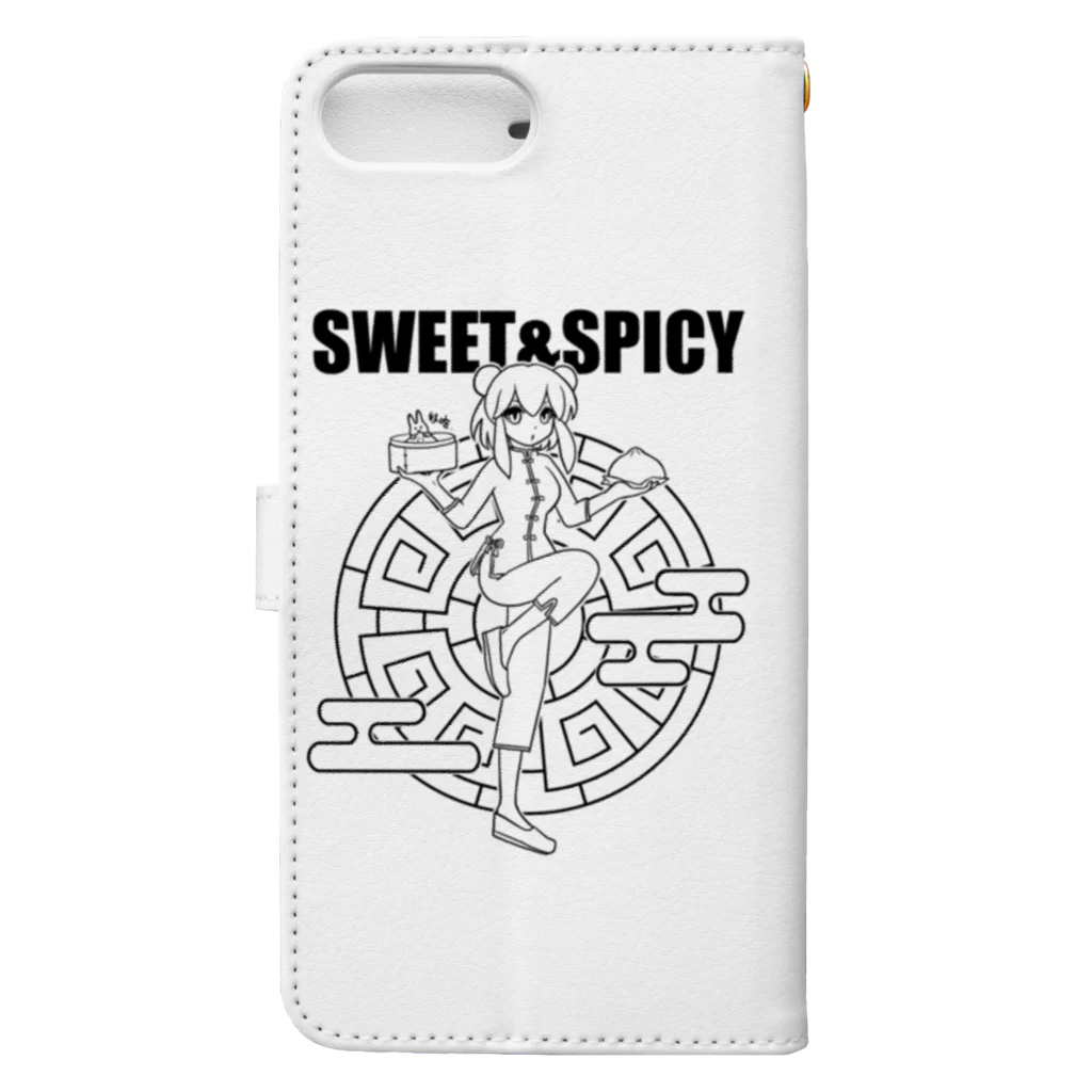 SWEET＆SPICY 【 すいすぱ 】ダーツの好吃。（美味しいよ）　ロゴ有 Book-Style Smartphone Case :back