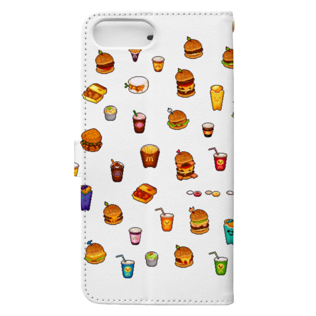 どっと屋のFast food menu Book-Style Smartphone Case :back