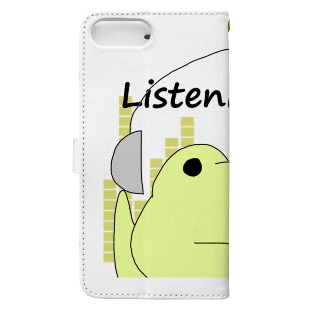 原知也、略してHaTo@作曲家のListening Frog Book-Style Smartphone Case :back