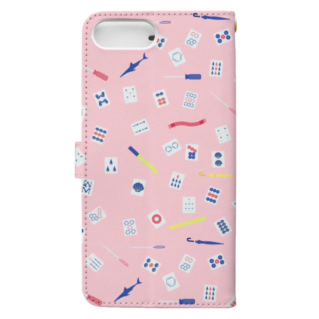 SOMORIのtile style (赤) Book-Style Smartphone Case :back