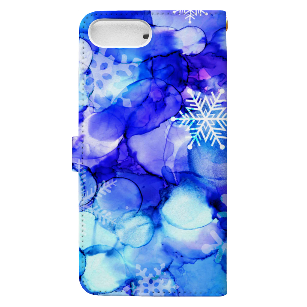 始季彩＠suzuriのsnowflake Book-Style Smartphone Case :back