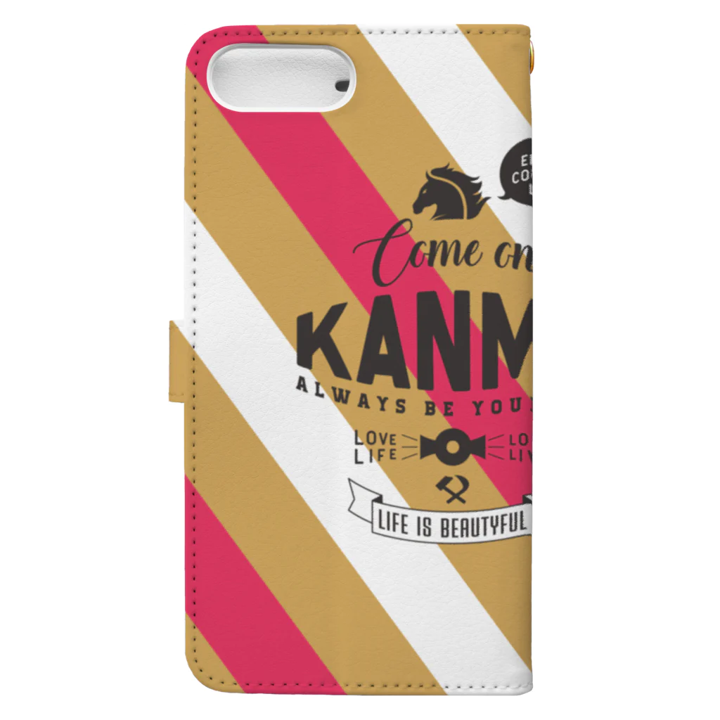 UNIREBORN WORKS ORIGINAL DESGIN SHOPのCome On! Kanma Book-Style Smartphone Case :back