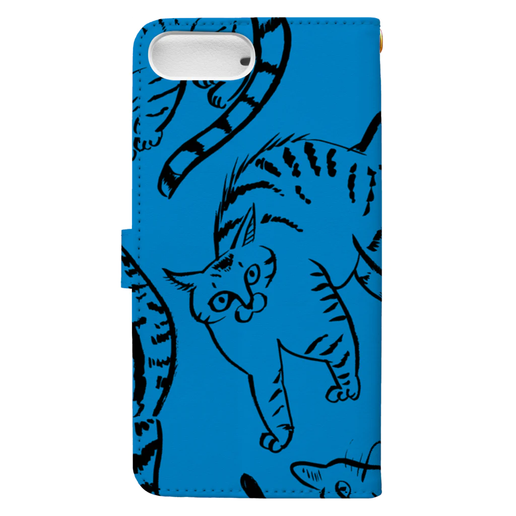 megumiillustrationのcat flow Book-Style Smartphone Case :back