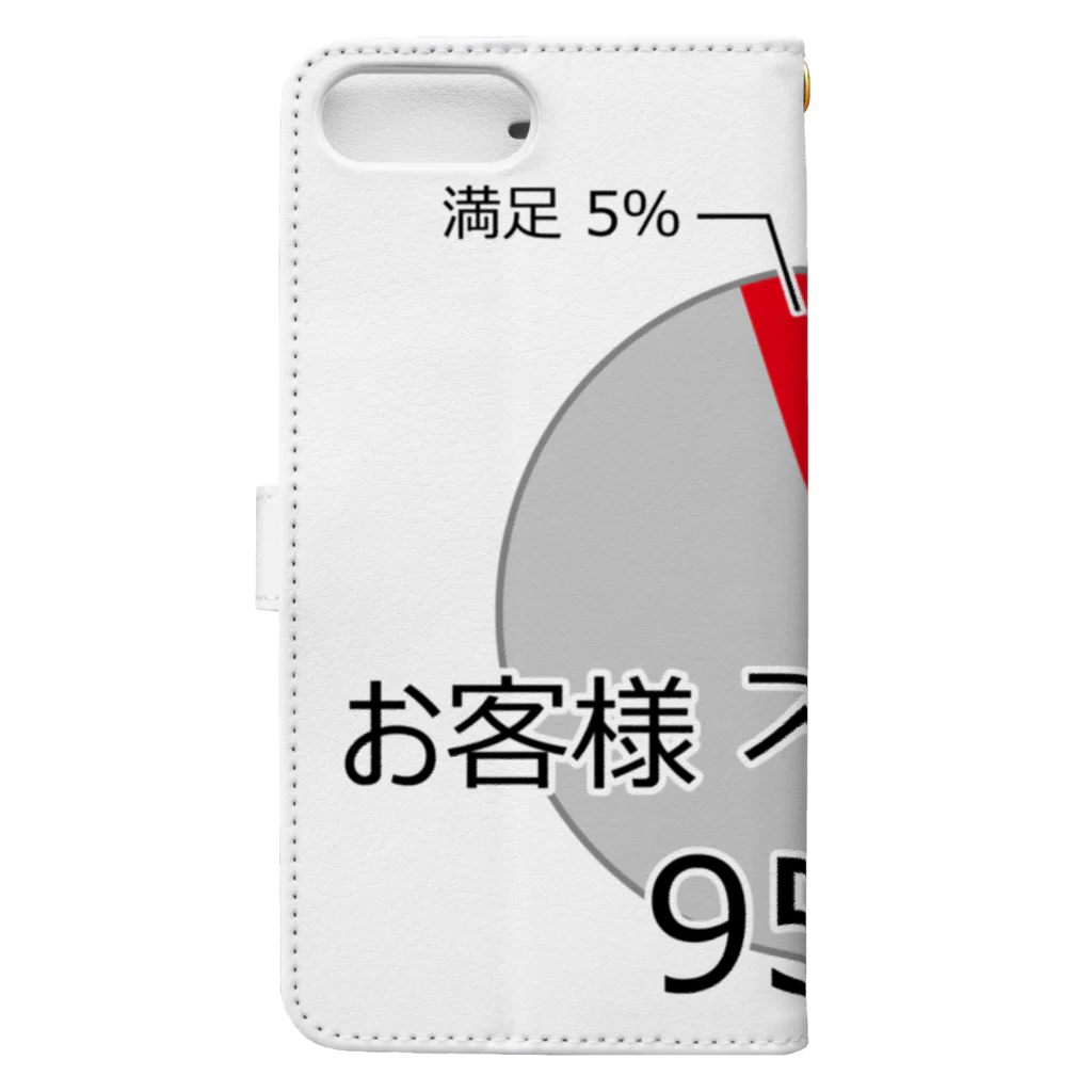 思う屋の恐ろしい数字 Book-Style Smartphone Case :back