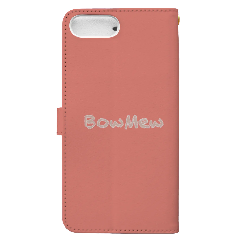 PonNeRu☆のBowMew＊手帳型スマホケース Book-Style Smartphone Case :back