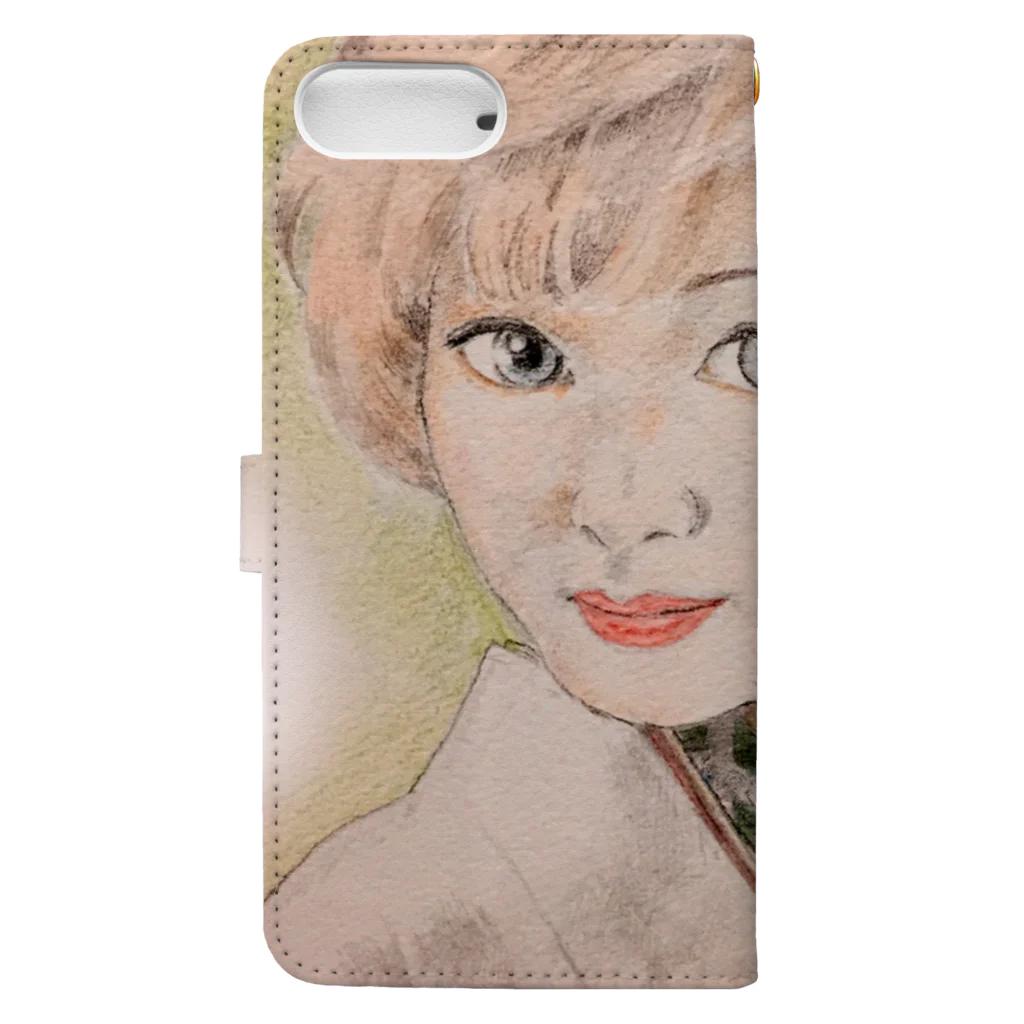 keikororinのKIMONOgirl Book-Style Smartphone Case :back