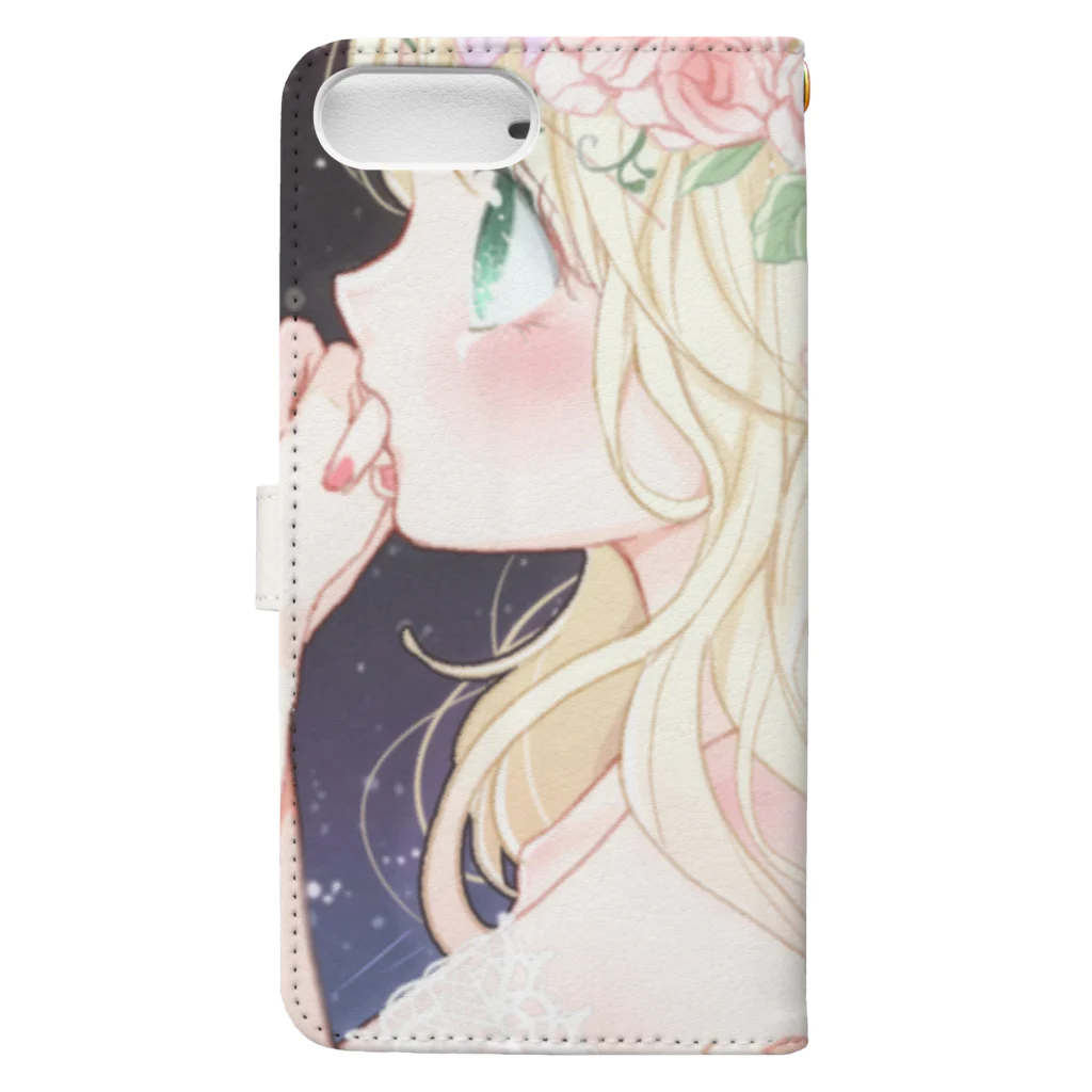 ♰壱夜ちゃん✞の夢かわガールちゃん Book-Style Smartphone Case :back