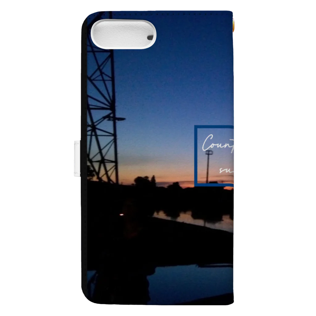 空置き場店のCountryside sunset 〜田舎の夕焼け〜 Book-Style Smartphone Case :back