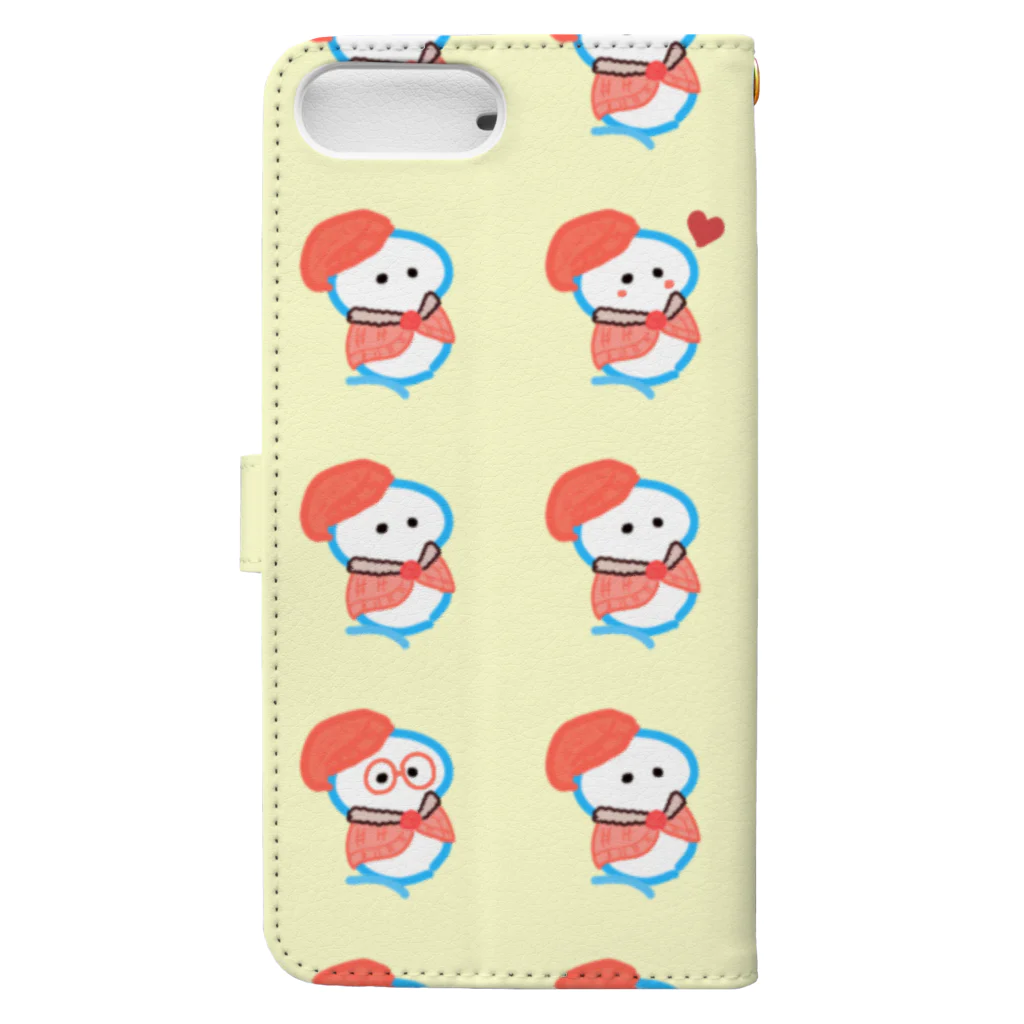 むーみん *⋆⸜ 🌼 ⸝⋆*のゆきだるまちゃん⛄️ Book-Style Smartphone Case :back