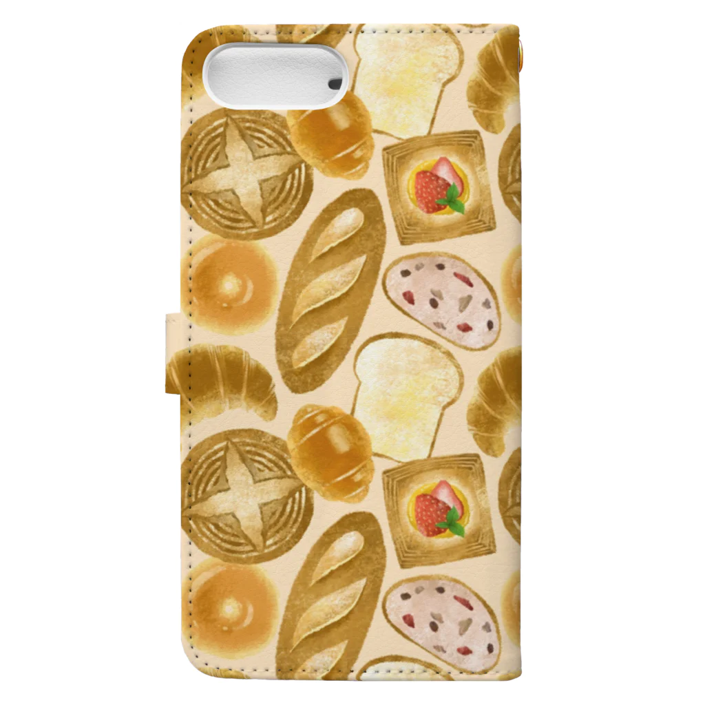 Opera Houseの[ breads ] ベージュ Book-Style Smartphone Case :back