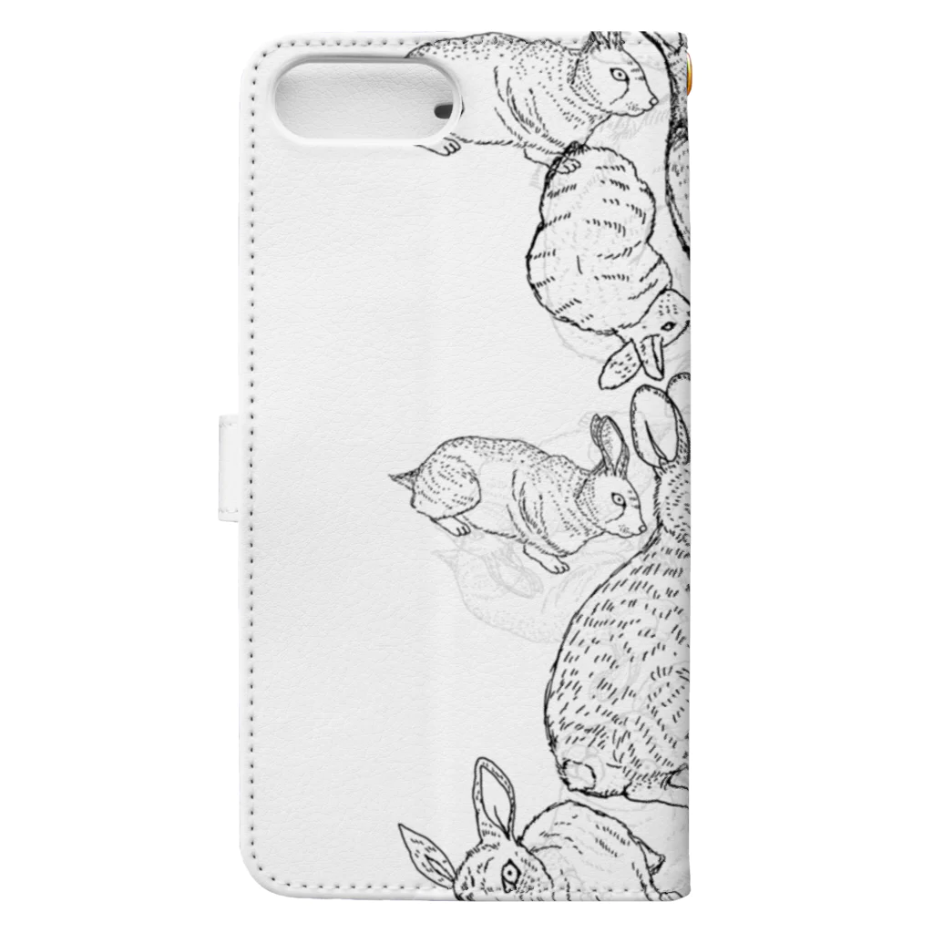 megumiillustrationの真昼のうさぎ Book-Style Smartphone Case :back