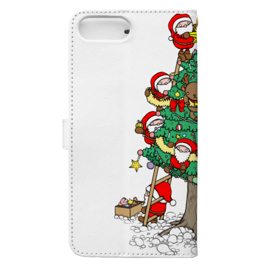 Cɐkeccooのメニー？クリスマス『クリスマスツリー』 Book-Style Smartphone Case :back