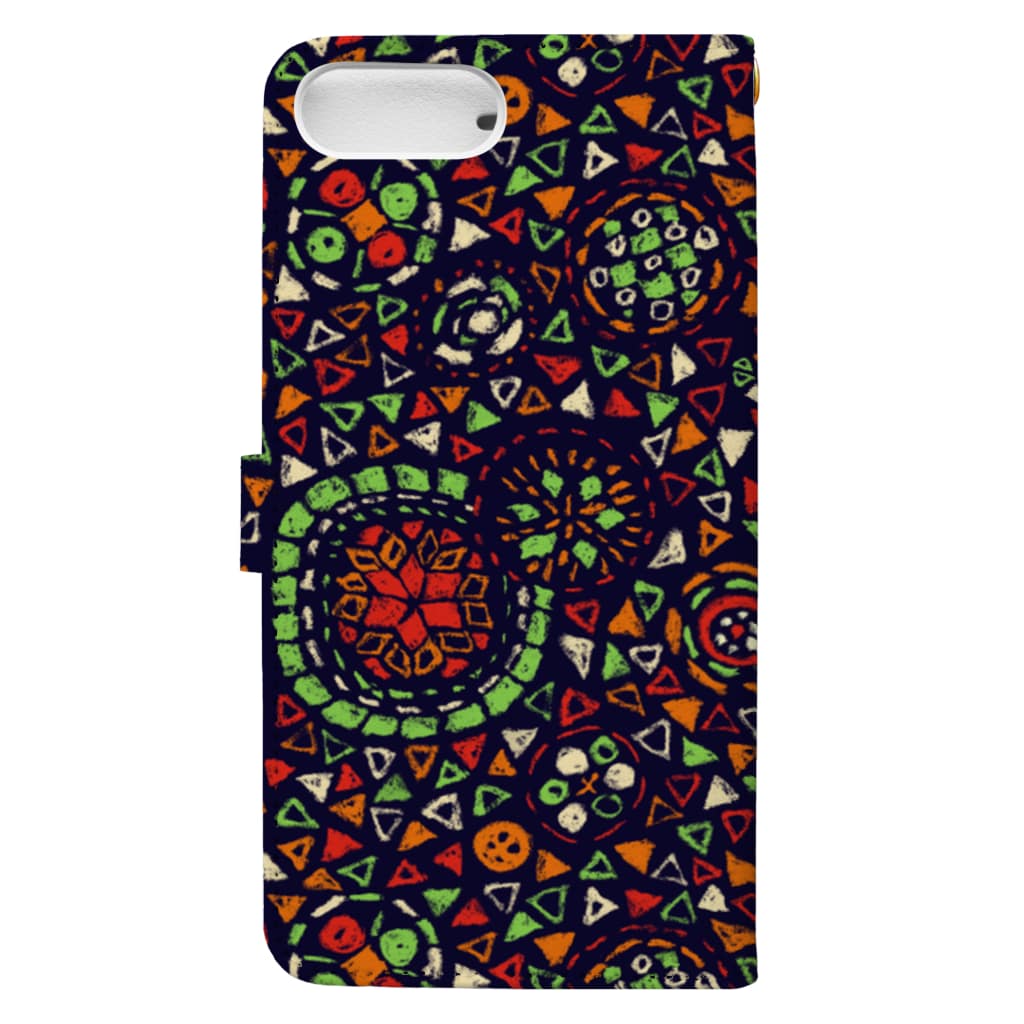IZANAMI by Akane Yabushitaの🇹🇷トルコのモザイクランプ（ブラック） Book-Style Smartphone Case :back