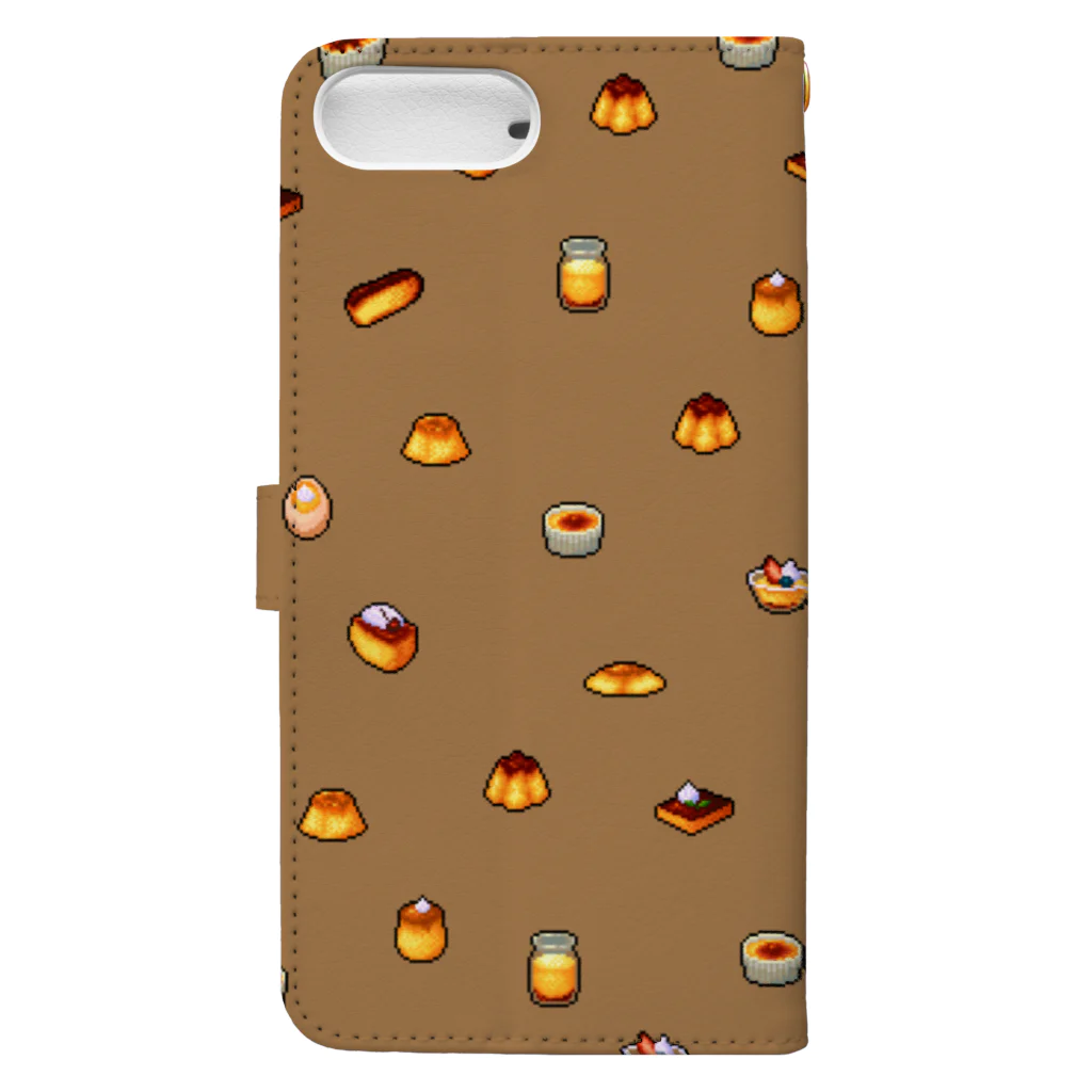 どっと屋のCustard Puddings Book-Style Smartphone Case :back